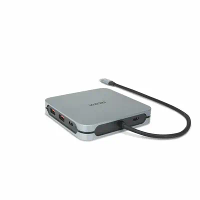 DICOTA D32057 hub & concentrateur USB Type-C 10000 Mbit/s Argent - Dicota - Station d'accueil pour portable - visuel 5