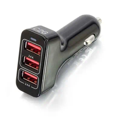 C2G Chargeur voiture intelligent USB 3 ports. sortie 4,8A - Câble USB - visuel 1