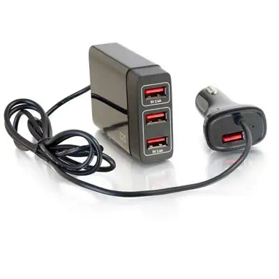 C2G Chargeur voiture USB 4 ports avec rallonge pour les - Câble USB - visuel 1