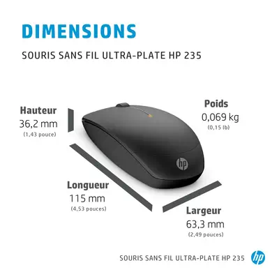 Souris sans fil ultra-plate HP 235 - visuel 4