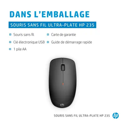 Souris sans fil ultra-plate HP 235 HP - visuel 1 - hello RSE - Design élégant