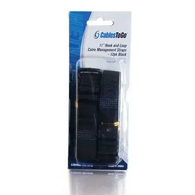 C2G 11in Hook / Loop Cable Management Straps - 12pk Black - Câble HDMI - visuel 3