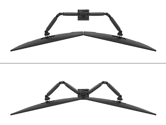 Neomounts DS60-600BL2 Support d'écran à fixer 10-32" - Quick-fix - arrêt 180° - Accessoire Moniteur - visuel 9