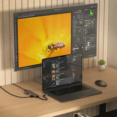 Satechi ST-P7SM hub & concentrateur USB Type-C 10000 Mbit/s Gris - Station d'accueil pour portable - visuel 9