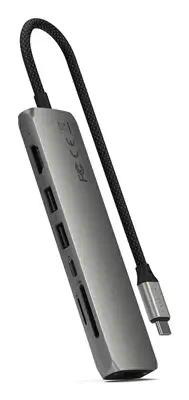 Satechi ST-P7SM hub & concentrateur USB Type-C 10000 Mbit/s Gris - Station d'accueil pour portable - visuel 4