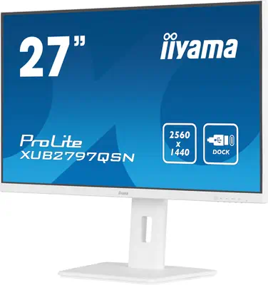 iiyama G-MASTER XUB2797QSN-W2 écran plat de PC 68,6 cm (27") 2560 x 1440 pixels 4K Ultra HD LED Blan - Ecran Ordinateur - visuel 5