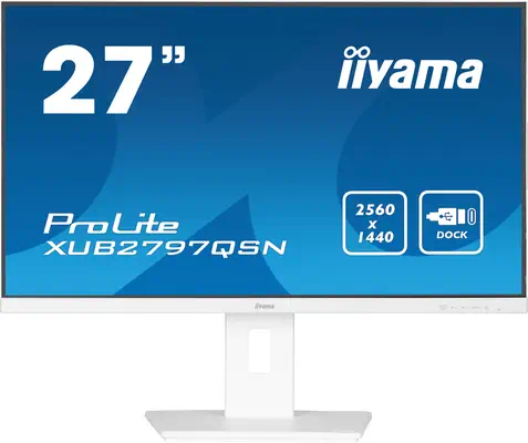iiyama G-MASTER XUB2797QSN-W2 écran plat de PC 68,6 cm (27") 2560 x 1440 pixels 4K Ultra HD LED Blan - Ecran Ordinateur - visuel 1