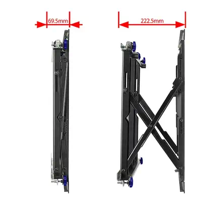 B-Tech BT8312 177,8 cm (70") Noir - Support Fixe & Mobile - visuel 4