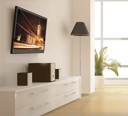 B-Tech BT7523/B support d'écran plat pour bureau 119,4 cm (47") Mur Noir - Support Fixe & Mobile - visuel 3