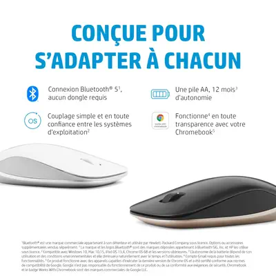 HP 410 Souris Bluetooth ultra-plate Silver - visuel 9
