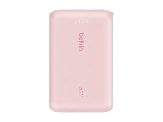BELKIN 10k PD20w Integrated USB-C Cable Power Bank Pink - Belkin - Câbles d'alimentation - visuel 3