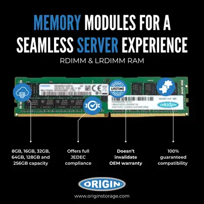 Origin Storage 805358-B21-OS module de mémoire 64 Go 1 x 64 Go DDR4 288-pin DIMM ECC - Mémoire - visuel 2
