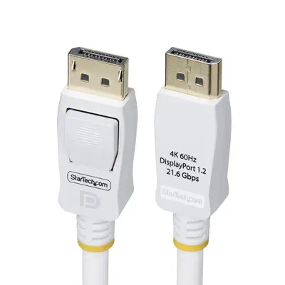 StarTech Câble DisplayPort 1.2 de 1,8m Blanc Certifié VESA - Câble HDMI - visuel 1