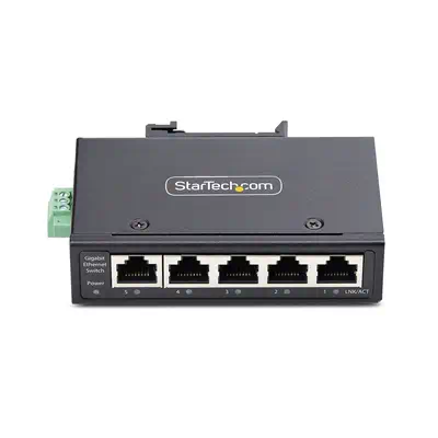 Switch Réseau Industriel 5 Ports Non Géré, 100/1000 Ethernet, Rail DIN/Montage Mural, Commutateur Gi - StarTech - Switchs et Hubs - visuel 3
