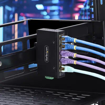 Switch Réseau Industriel 5 Ports Non Géré, 100/1000 Ethernet, Rail DIN/Montage Mural, Commutateur Gi - StarTech - Switchs et Hubs - visuel 9