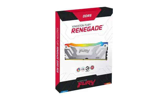 24Go 8400MT/s DDR5 CL40 CUDIMM FURY Renegade RGB Blanc XMP - Kingston - Mémoire - visuel 8