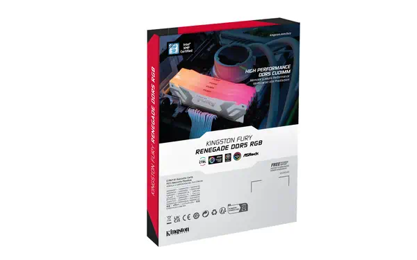 24Go 8400MT/s DDR5 CL40 CUDIMM FURY Renegade RGB Blanc XMP - Kingston - Mémoire - visuel 9