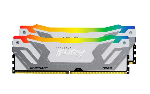 48Go 8400MT/s DDR5 CL40 CUDIMM (Kit de 2) FURY Renegade RGB Blanc XMP - Kingston - Mémoire - visuel 2