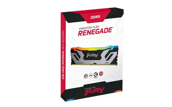 48Go 8400MT/s DDR5 CL40 CUDIMM (Kit de 2) FURY Renegade RGB Silver XMP - Kingston - Mémoire - visuel 10