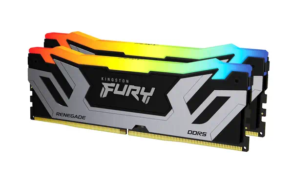 48Go 8400MT/s DDR5 CL40 CUDIMM (Kit de 2) FURY Renegade RGB Silver XMP - Kingston - Mémoire - visuel 1