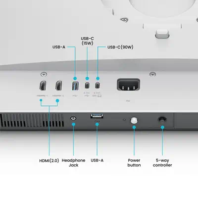 BenQ MA320U écran plat de PC 80 cm (31.5") 3840 x 2160 pixels 4K Ultra HD Blanc - Ecran Ordinateur - visuel 3
