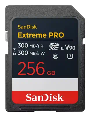 SanDisk Extreme PRO 256 Go SDXC UHS-II Classe 10 - Sandisk - Carte Mémoire - visuel 1
