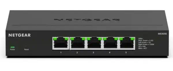 NETGEAR MS305E Non-géré 2.5G Ethernet (100/1000/2500) Noir Netgear - visuel 1 - hello RSE - Connectivité polyvalente