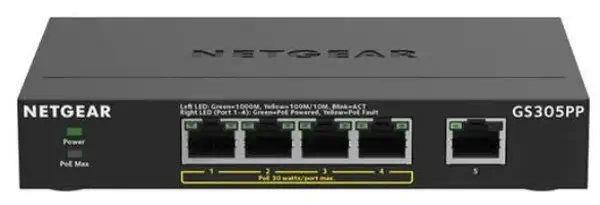 NETGEAR GS305PP Non-géré Gigabit Ethernet (10/100/1000) Connexion Ethernet, supportant l'alimentatio - Netgear - Switchs et Hubs - visuel 2