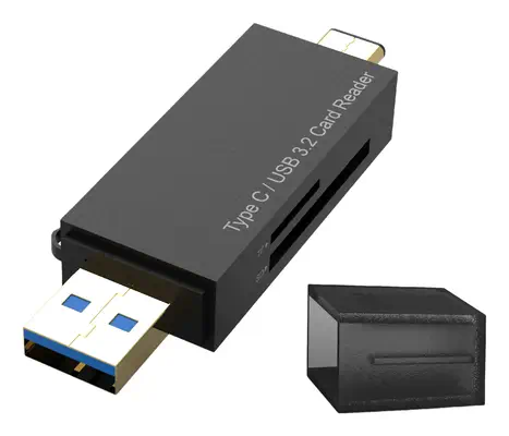 DLH DY-TU5315 lecteur de carte mémoire USB 3.0 Type-A/Type-C Noir - Accessoire Stockage - visuel 1