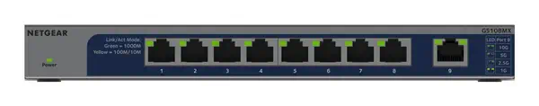 NETGEAR GS108MX-100EUS commutateur réseau Non-géré L2 Gigabit Ethernet (10/100/1000) Montage sur le  - Netgear - Switchs et Hubs - visuel 1