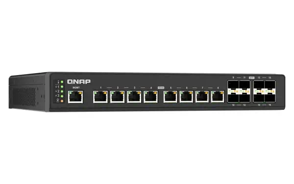 QNAP QSW-IM3216-8S8T commutateur réseau Géré 10G Ethernet (100/1000/10000) Noir - Switchs et Hubs - visuel 3