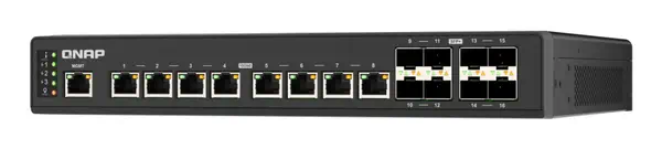 QNAP QSW-IM3216-8S8T commutateur réseau Géré L2 10G Ethernet (100/1000/10000) Noir - Switchs et Hubs - visuel 2