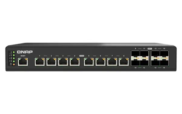 QNAP QSW-IM3216-8S8T commutateur réseau Géré 10G Ethernet (100/1000/10000) Noir - Switchs et Hubs - visuel 1