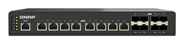 QNAP QSW-IM3216-8S8T commutateur réseau Géré L2 10G Ethernet (100/1000/10000) Noir - Switchs et Hubs - visuel 1