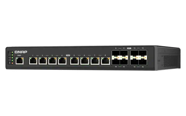QNAP QSW-IM3216-8S8T commutateur réseau Géré 10G Ethernet (100/1000/10000) Noir - Switchs et Hubs - visuel 2