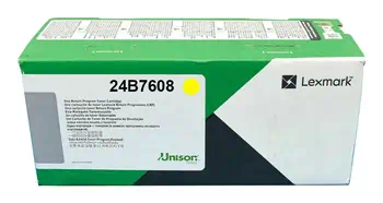 Avantages Lexmark 24B7608 Cartouche de toner 1 pièce(s) Original Jaune