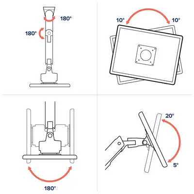 HX ARM WITH VERY HEAVY DUTY PIVOT WALL - Ergotron - Support Fixe & Mobile - visuel 6
