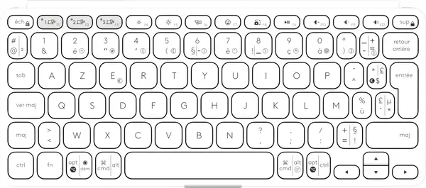 Logitech 920-012968 clavier Universel Bluetooth AZERTY Français Blanc Logitech - visuel 1 - hello RSE - Puissamment portable. Pour tablettes