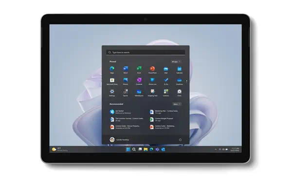 Microsoft Surface Go 4 Intel® N 128 Go 26,7 cm (10.5") 8 Go Wi-Fi 6 (802.11ax) Windows 11 Pro Platin - PC Portable - visuel 2
