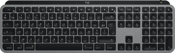 Logitech MX Keys S for Mac clavier Bureau RF sans fil + Bluetooth AZERTY Français Aluminium, Noir - Clavier - visuel 1