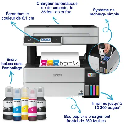 Epson EcoTank ET-5185 Jet d'encre A4 4800 x 1200 DPI 37 ppm Wifi - Multifonctions Jet d'encre - visuel 4