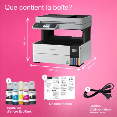 Epson EcoTank ET-5185 Jet d'encre A4 4800 x 1200 DPI 37 ppm Wifi - Multifonctions Jet d'encre - visuel 3