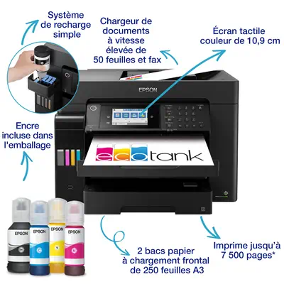 Epson EcoTank ET-16655 Jet d'encre A3 4800 x 1200 DPI 32 ppm Wifi - Multifonctions Jet d'encre - visuel 7