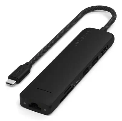 Satechi ST-P7SK hub & concentrateur USB Type-C 10000 Mbit/s Noir - Station d'accueil pour portable - visuel 1
