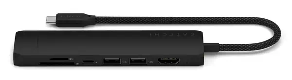 Satechi ST-P7SK hub & concentrateur USB Type-C 10000 Mbit/s Noir - Station d'accueil pour portable - visuel 3