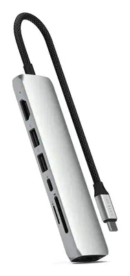 Satechi ST-P7SS hub & concentrateur USB Type-C 10000 Mbit/s Argent - Station d'accueil pour portable - visuel 6