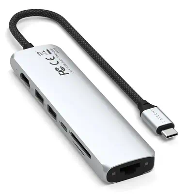 Satechi ST-P7SS hub & concentrateur USB Type-C 10000 Mbit/s Argent - Station d'accueil pour portable - visuel 5