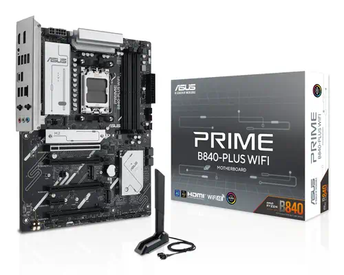 ASUS PRIME B840-PLUS WIFI AMD B840 Emplacement AM5 ATX - Asus - Carte mère - visuel 1