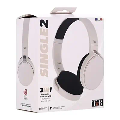 T'nB SINGLE 2 Casque Avec fil &sans fil Arceau Appels/Musique Bluetooth Rose - T'NB - Casque Micro - visuel 5