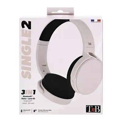 T'nB SINGLE 2 Casque Avec fil &sans fil Arceau Appels/Musique Bluetooth Rose - T'NB - Casque Micro - visuel 6